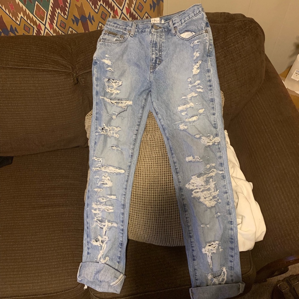 Destroyed Calvin Klein Jeans